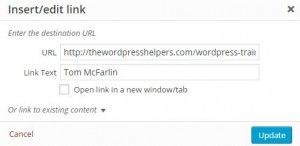 Editor Link WordPress prima della 4.2